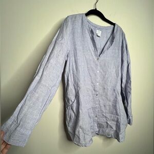 Sigrid Olsen Soft Gray Blouse